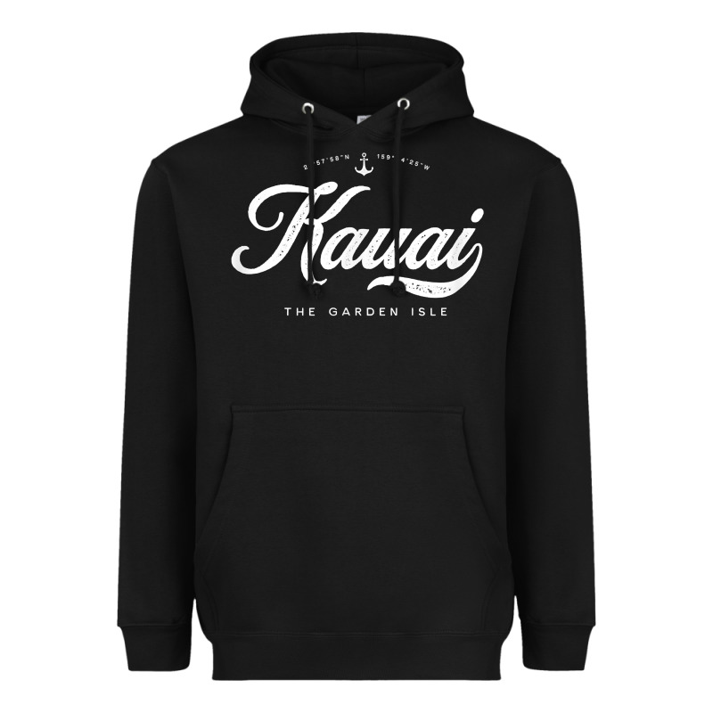 Kauai Hawaii Vintage Retro T Shirt Heavyweight Hoodie by linhVisuals | Teevron
