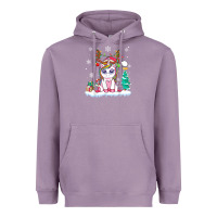 Lavender cute unicorn christmas shirt kid girls women deer santa xmas 1 Heavyweight Hoodie - linhVisuals