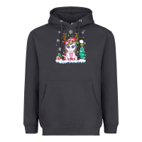Smoke cute unicorn christmas shirt kid girls women deer santa xmas 1 Heavyweight Hoodie - linhVisuals