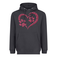 Smoke funny valentine day gift t  shirt paw print heart dog cat owner lover Heavyweight Hoodie - linhVisuals