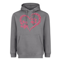 Storm funny valentine day gift t  shirt paw print heart dog cat owner lover Heavyweight Hoodie - linhVisuals