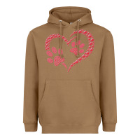 Toasted Coconut funny valentine day gift t  shirt paw print heart dog cat owner lover Heavyweight Hoodie - linhVisuals