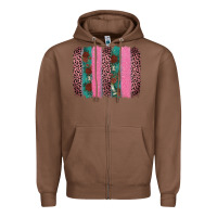 Chestnut valentine's leopard brushstroke Zipper Hoodie - AdoDesignShop