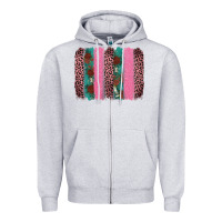 Heather Grey valentine's leopard brushstroke Zipper Hoodie - AdoDesignShop