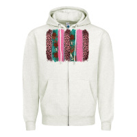 Oatmeal Heather valentine's leopard brushstroke Zipper Hoodie - AdoDesignShop