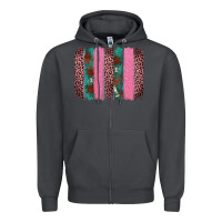 Valentine's Leopard Brushstroke Zipper Hoodie | Teevron