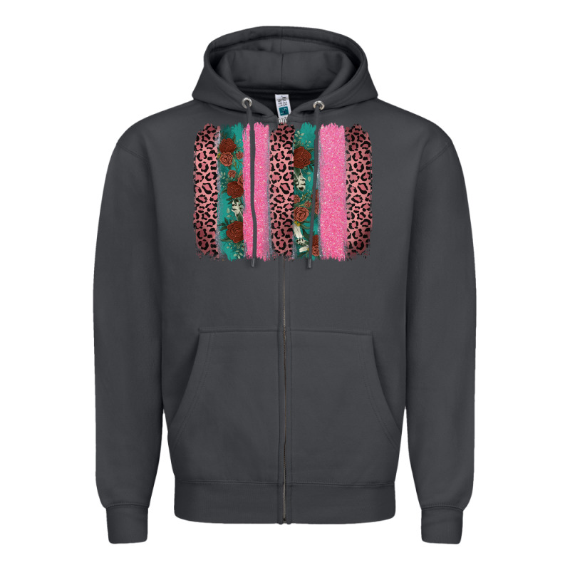 Valentine's Leopard Brushstroke Zipper Hoodie by AdoDesignShop | Teevron
