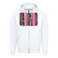 White valentine's leopard brushstroke Zipper Hoodie - AdoDesignShop