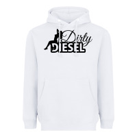 White Dirty Diesel Sexy Heavyweight Hoodie - linhVisuals