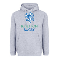Heather Grey benetton rugby in italy Heavyweight Hoodie - linhVisuals