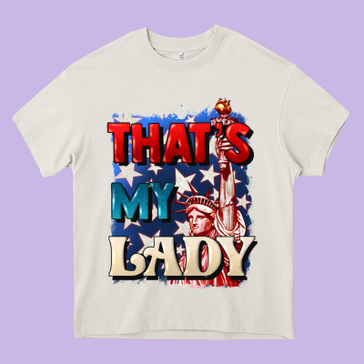 Thats My Lady 4th Of July Heavy Core Tee Designed By Cowgirlartshop