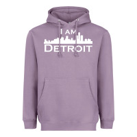 Lavender I Am Detroit Heavyweight Hoodie - linhVisuals