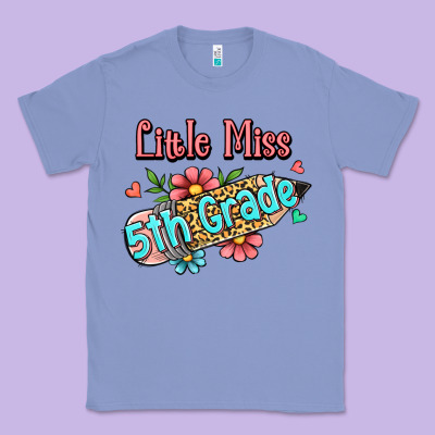 Little Miss Fifth Grade Classic Tee Designed By Jasminsmagicworld