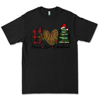 Black peace love christmas Premium Tee - RanaPortraitStore