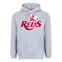 Heather Grey queensland reds rugby Heavyweight Hoodie - linhVisuals