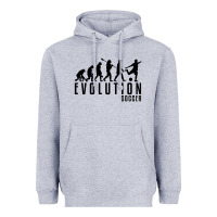 Heather Grey soccer evolution Heavyweight Hoodie - linhVisuals