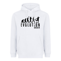 White soccer evolution Heavyweight Hoodie - linhVisuals