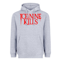 Heather Grey red ice nine kills Heavyweight Hoodie - linhVisuals