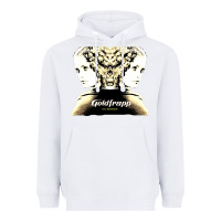 White felt montain goldfrapp Heavyweight Hoodie - linhVisuals