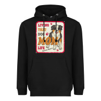 Black australian shepherd mom t  shirt living that dog mom life australian s Heavyweight Hoodie - linhVisuals