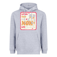 Heather Grey australian shepherd mom t  shirt living that dog mom life australian s Heavyweight Hoodie - linhVisuals