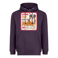 Plum australian shepherd mom t  shirt living that dog mom life australian s Heavyweight Hoodie - linhVisuals