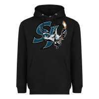 Black the barracuda san jose Heavyweight Hoodie - linhVisuals