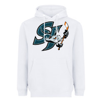 White the barracuda san jose Heavyweight Hoodie - linhVisuals
