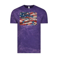 Cloud Purple Leopard glitter American flag Vintage Tee - FaDigitalArtStudio