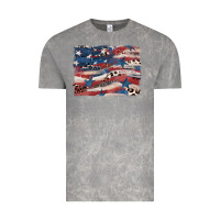 Cloud Rock Leopard glitter American flag Vintage Tee - FaDigitalArtStudio