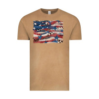 Vintage Camel Leopard glitter American flag Vintage Tee - FaDigitalArtStudio