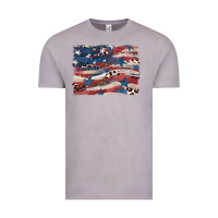 Vintage Zinc Leopard glitter American flag Vintage Tee - FaDigitalArtStudio