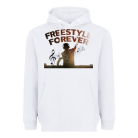 White freestyle dj 80s electronic dance music great concert Heavyweight Hoodie - linhVisuals