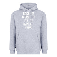 Heather Grey funny drone racing design men women drone pilot rc racers Heavyweight Hoodie - linhVisuals