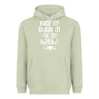 Matcha funny drone racing design men women drone pilot rc racers Heavyweight Hoodie - linhVisuals
