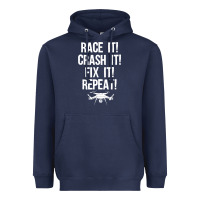 Navy funny drone racing design men women drone pilot rc racers Heavyweight Hoodie - linhVisuals