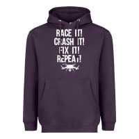 Plum funny drone racing design men women drone pilot rc racers Heavyweight Hoodie - linhVisuals
