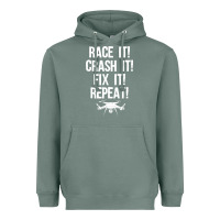 Sage funny drone racing design men women drone pilot rc racers Heavyweight Hoodie - linhVisuals