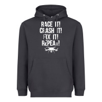 Smoke funny drone racing design men women drone pilot rc racers Heavyweight Hoodie - linhVisuals