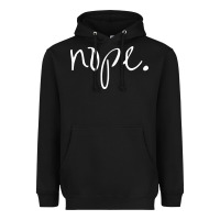 Black funny nope Heavyweight Hoodie - linhVisuals