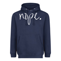 Navy funny nope Heavyweight Hoodie - linhVisuals