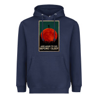Navy hiking and miles to go before i sleep Heavyweight Hoodie - linhVisuals
