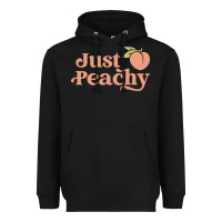 Just Peachy Retro 70s Georgia Peaches Summer Fruit Heavyweight Hoodie | Teevron