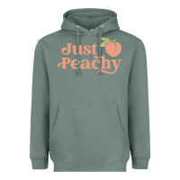 Sage just peachy retro 70s georgia peaches summer fruit Heavyweight Hoodie - linhVisuals