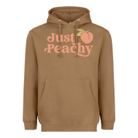 Toasted Coconut just peachy retro 70s georgia peaches summer fruit Heavyweight Hoodie - linhVisuals