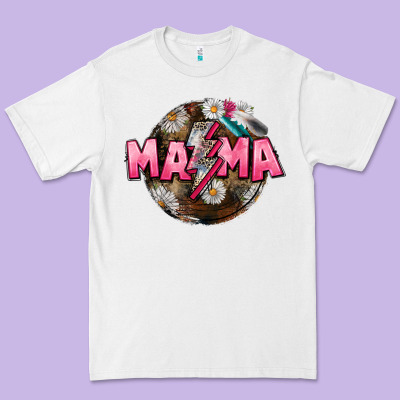 Mama Lightning Bolt Mother's Day Premium Tee Designed By Cowgirlartshop