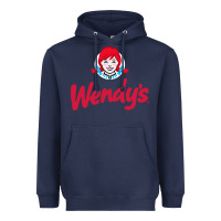 Navy wendys restaurant Heavyweight Hoodie - linhVisuals