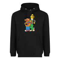 Black bert and ernie Heavyweight Hoodie - linhVisuals