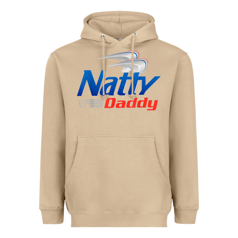 Mens Natty Daddy Dad Bod Light Humor Beer Lover Father's Day Heavyweight Hoodie by linhVisuals | Teevron