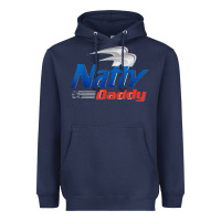 Navy mens natty daddy dad bod light humor beer lover father's day Heavyweight Hoodie - linhVisuals